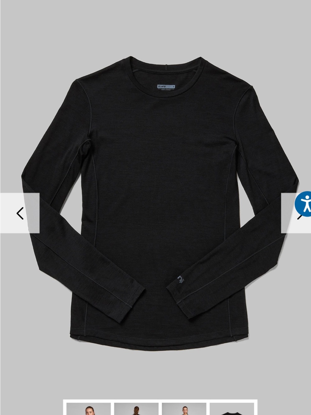 Janji Black W's Repeat Merino Long Sleeve